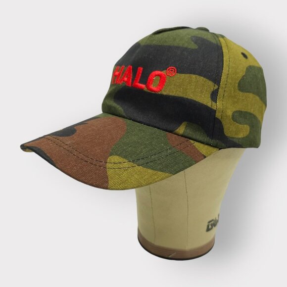 Halo Camo Adjustable Tuck Strap Camouflage Cap Hunting Trucker Baseball Hat - Picture 2 of 12